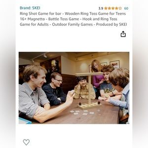 NWT ring toss game with shot glass ladder and magneto 2 in 1 game.